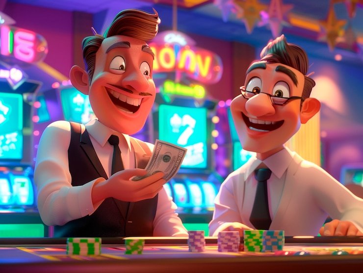 Tampilan meja roulette langsung paris togel dengan dealer dan roda roulette
